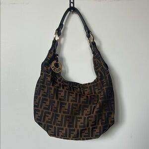 Fendi Brown and Black Shoulder Bag